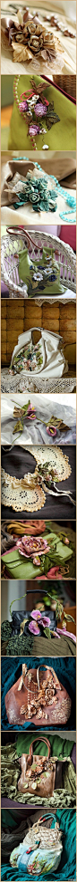 令人赞叹的皮革花，作者Светличная Диана。