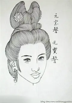 线描之丰富多彩的古装发型！！！！！