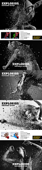碎片爆炸效果的Photoshop动作 | 云瑞