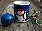 Custom Snowman Christmas Tree Candle Choose your Scent 100 Percent Soy 圣诞杯