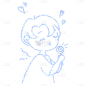 人物简笔画-情侣-男生