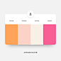 Orange & pink color shades, palettes, combinations, schemes