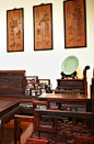 松木桌椅中式家具图片