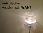 WASTE NOT lamps made from recycled plastic utensils