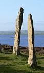 Ring of Brodgar -     Stone circle about 2500 BC. 27 of the original 60 stones remain. Orkney Scotland