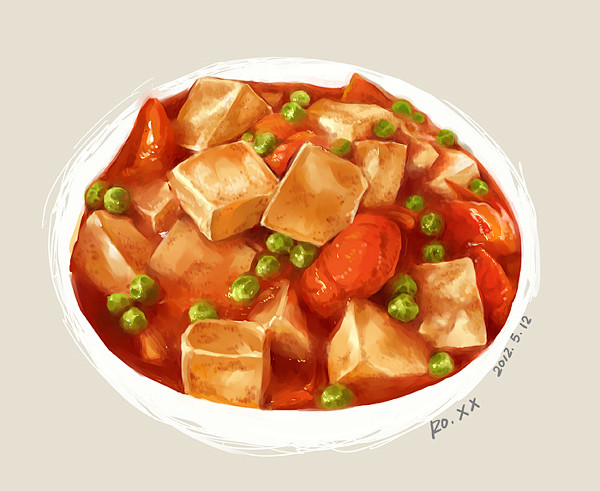 豆腐& tomato