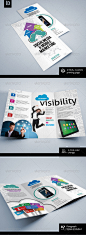Print Templates - Social Media & Mobile Marketing Trifold Brochure | GraphicRiver