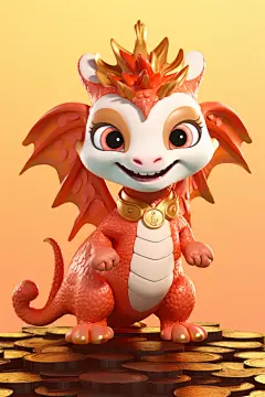 新春元素2024龙年新年春节龙过年模型