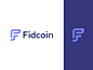Fidcoin fintech cash money finance startup cryptocurrency crypto f technology icon geometric data abstract lettermark identity mark branding symbol logo