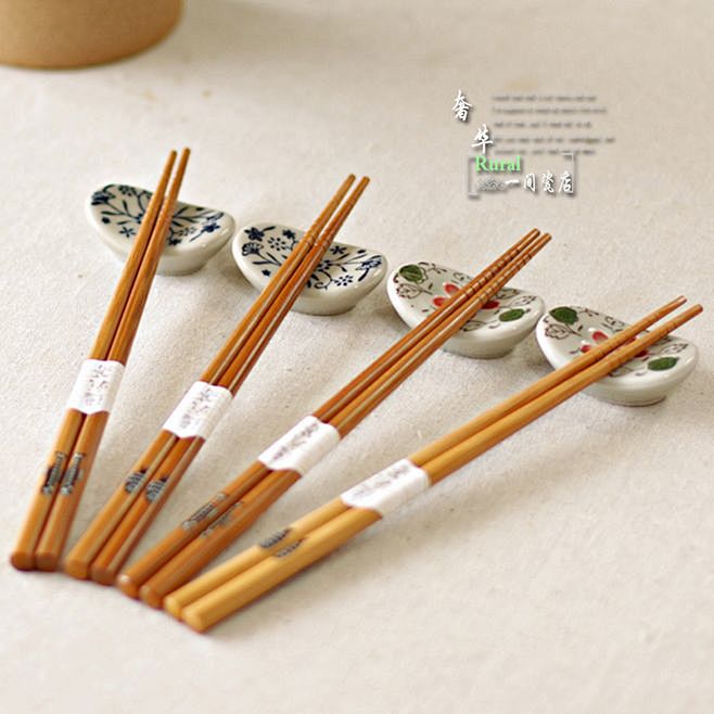 景德镇釉下彩陶瓷餐具 陶瓷筷子架