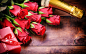 情人節，浪漫，玫瑰，香檳 壁紙 - 2560x1600