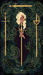 WIP- Suit of Swords : For my second semester senior thesis, I am completeing the Suit of Swords from the minor arcana tarot card deck. 