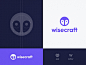 Wisecraft - Logo Design letter w head eyes rebranding rebrand owl logo negative space identity designer design agency branding brand identity bird icon