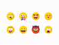 表情符号卷。 2 ae微笑乐趣emojicons贴纸表情符号动画动画