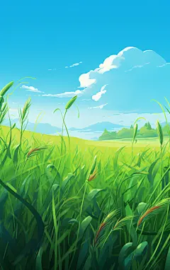 草地壁纸植物壁纸蓝天白云