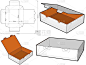 自组装折叠盒。易于组装，不需要胶水(内部尺寸20x15x5cm)。eps文件具有完整的规模和功能。为