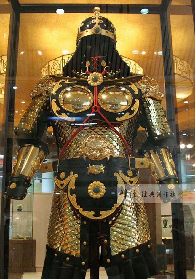 甲胄复原中国盔甲将军铠盔甲道具摆件明光铠盔甲中国铠甲盔甲骑士淘宝