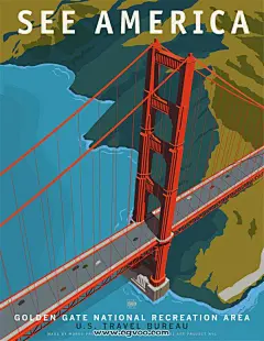 旅游景点插画海报设计95_CG窝