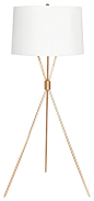 Modern Tripod Floor Lamp Gold Leaf - traditional - Floor Lamps - Other Metro - Charlotte and Ivy