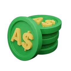 澳元 3D 图标