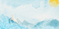蓝色清新中国风中式山水画水墨背景