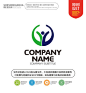 字母Y手中的人形LOGO