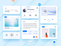 Travel app Kit social blank blue travel kit icon design ui app