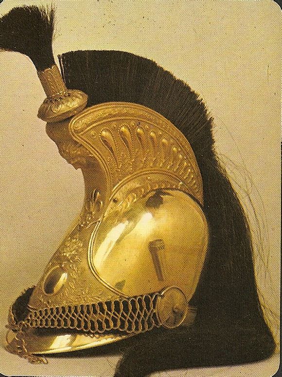 1825年的法国龙骑兵头盔感觉整个十九世纪法国龙骑兵和胸甲骑兵部队的