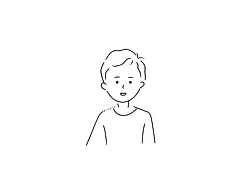 ins风极简手绘简笔画插画人物设计原创黑白线稿儿童