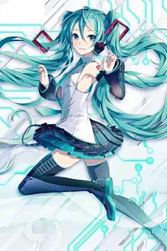 #初音未来##miku##初音ミクV3##VOCALOID##手机壁纸#适合给iPhone做壁纸w喜欢这种画风！