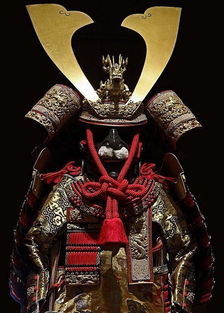 日本武士 日式盔甲 头盔#和风##绘画资...