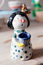 谷陶社 原创手工手绘陶瓷玩偶 摆件 孤品 礼物 设计 新款 2013