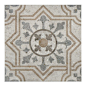 SomerTile - SomerTile Asturias Decor Jet Ceramic Floor and Wall Tile, Mix - The SomerTile 13-1/8''x13-1/8'' Asturias decor Jet Mix Ceramic Floor and Wall Tile offers a variation of tile in muted brown and gray designs.  This semi-vitreous Spanish tile off