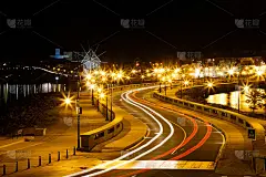 保加利亚内塞巴尔古城的夜景