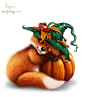 halloween-fox-sleeping-4.png