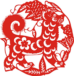 com人狗同生 民间狗图腾崇拜剪纸艺术系女流氓采集到dm型录采集nipic