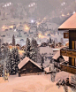 瑞士的冬天，童话般的世界……