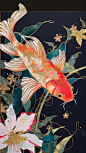 keeleycrane__Goldfish_and_aquatic_plants_Yoko_Hasegawa_style_co_1ca8a539-b16b-4bb4-b66b-ed8ad309c81e