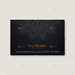 华丽的,名片,商务,请柬,婚礼,模板,动机,复古,花