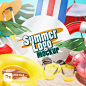 夏季海滩感觉广告宣传的样机 designshidai_yj860