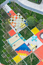 景观“像素”之美，超带感！_乐园 : “PIXELAND像素乐园”是一个公共空间美化项目，它将不同的户外设施组合在一个整体空间中，如特色景观、儿童游乐设施、成人休闲设施等。每个像素在保持自己的功能和特点的同时，还可以作为一个独立的物体来使用…