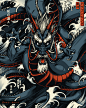 Shinto Gods : Personal illustrative project on Shinto/Japanese Gods.