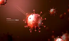 深色英文高端创意医疗病毒背景素材
