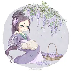 爱难收，如风里沙，情难眠，你注定是我一生逃不过的如诗繁华。
古风动漫人物插画。分享图片／via YIN－XUE－0
来一组萌萌哒的古风小女子，清新甜美可爱的装扮，让人欢喜不已。
#古风图鉴##古风图片##古风插画# ​​​​