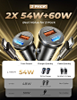 Amazon.com: Super Fast iPhone 16 Car Charger USB C,2 Pack LISEN 54W iPhone 15 Car Charger,USB C Car Charger[Metal] Type C Car Charger Fast Charging [PD+QC] Car Charger Adapter for iPhone 16 Pro Max Plus/15,Black : Cell Phones & Accessories