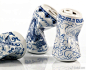 中国艺术家Lei Xue制作出了别具风格的艺术——易拉罐青花瓷瓶