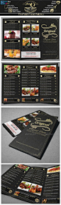 Restaurant Food Menu Trifold Brochure  Template: 
