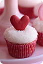 little red heart cupcake