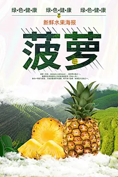 菠萝宣传海报设计素材