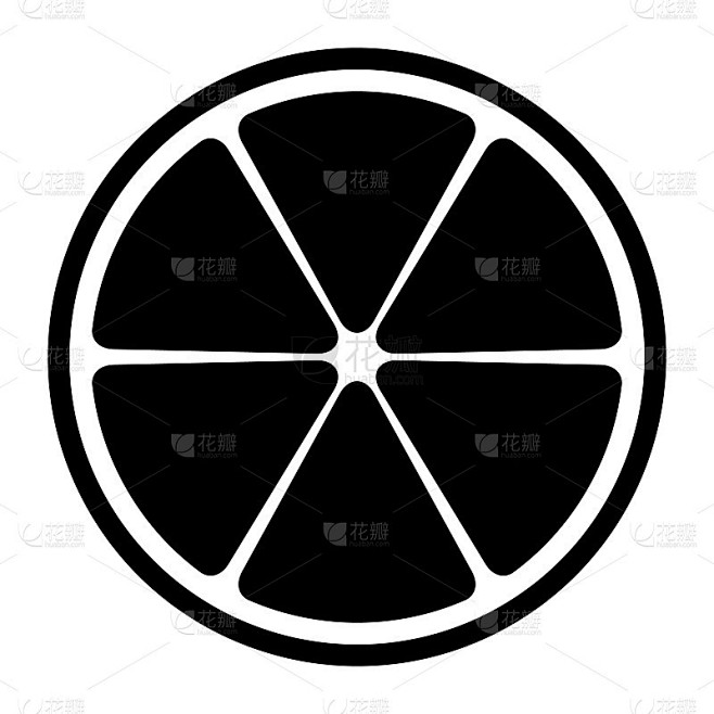 柑橘新鲜图标，食品果汁有机标志，健康自然设计矢量插图